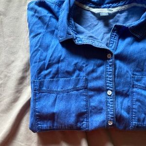 Denim button down